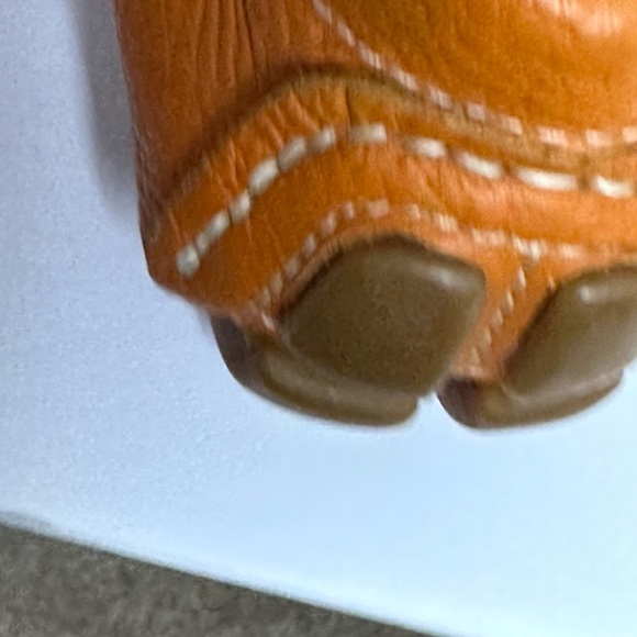 ERES Driving Moccasin Loafer size 7 Women Burnt Orange O Ring Accent - Picture 14 of 16